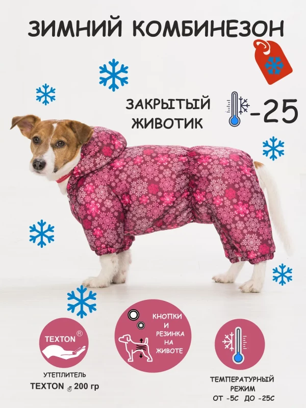 Комбинезон "Снежинка" с капюшоном (девочка)